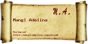 Mangl Adelina névjegykártya